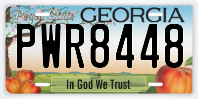 GA license plate PWR8448