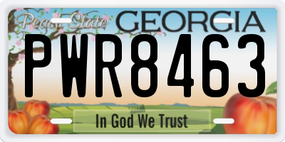 GA license plate PWR8463