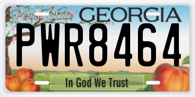 GA license plate PWR8464