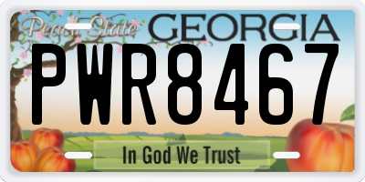GA license plate PWR8467