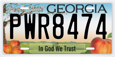 GA license plate PWR8474