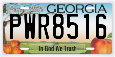 GA license plate PWR8516