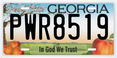 GA license plate PWR8519