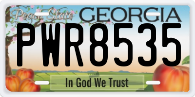 GA license plate PWR8535