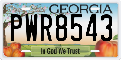 GA license plate PWR8543
