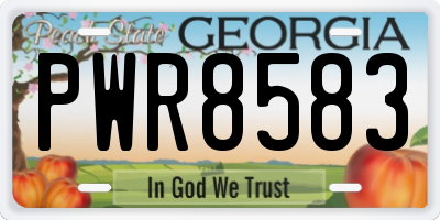 GA license plate PWR8583