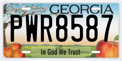 GA license plate PWR8587