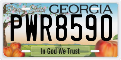 GA license plate PWR8590