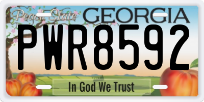 GA license plate PWR8592