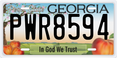 GA license plate PWR8594