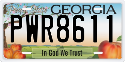 GA license plate PWR8611