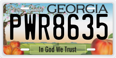 GA license plate PWR8635