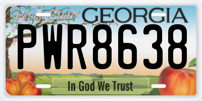 GA license plate PWR8638
