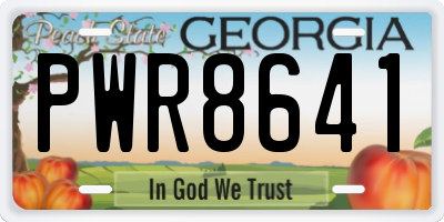 GA license plate PWR8641