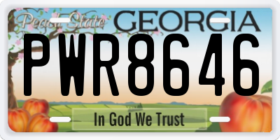 GA license plate PWR8646