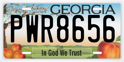 GA license plate PWR8656