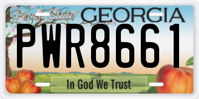 GA license plate PWR8661
