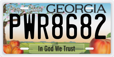 GA license plate PWR8682
