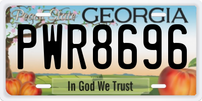 GA license plate PWR8696