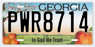 GA license plate PWR8714