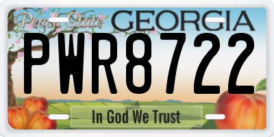GA license plate PWR8722