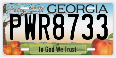 GA license plate PWR8733
