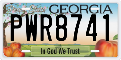 GA license plate PWR8741