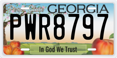 GA license plate PWR8797