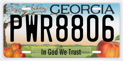 GA license plate PWR8806