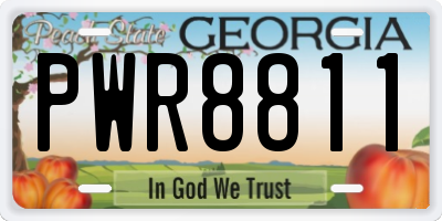 GA license plate PWR8811