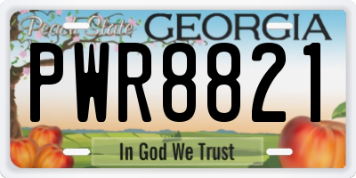 GA license plate PWR8821