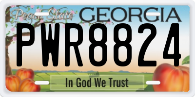 GA license plate PWR8824