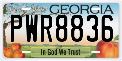 GA license plate PWR8836