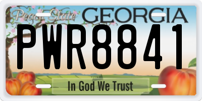 GA license plate PWR8841