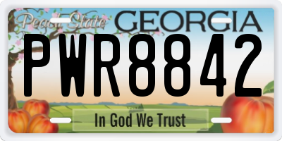 GA license plate PWR8842