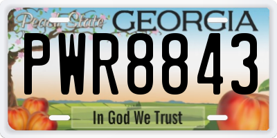 GA license plate PWR8843