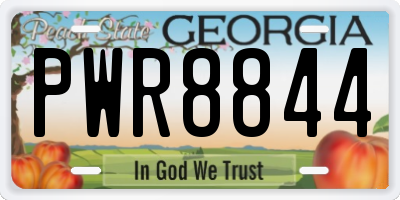 GA license plate PWR8844