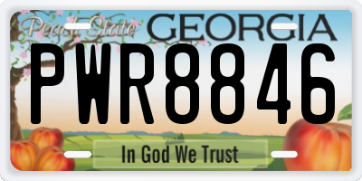GA license plate PWR8846