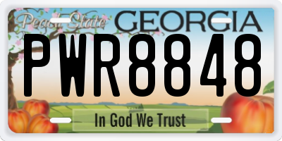 GA license plate PWR8848