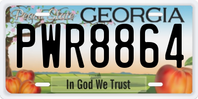 GA license plate PWR8864