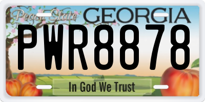 GA license plate PWR8878