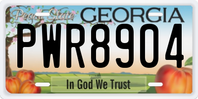GA license plate PWR8904