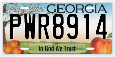 GA license plate PWR8914