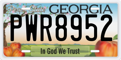 GA license plate PWR8952