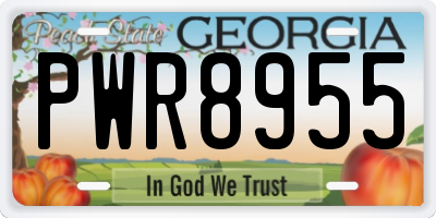 GA license plate PWR8955