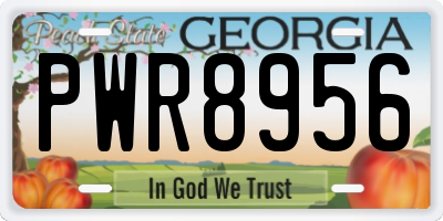 GA license plate PWR8956