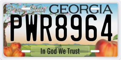 GA license plate PWR8964