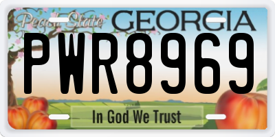GA license plate PWR8969