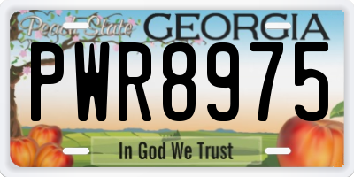 GA license plate PWR8975