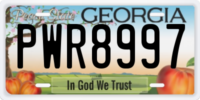 GA license plate PWR8997